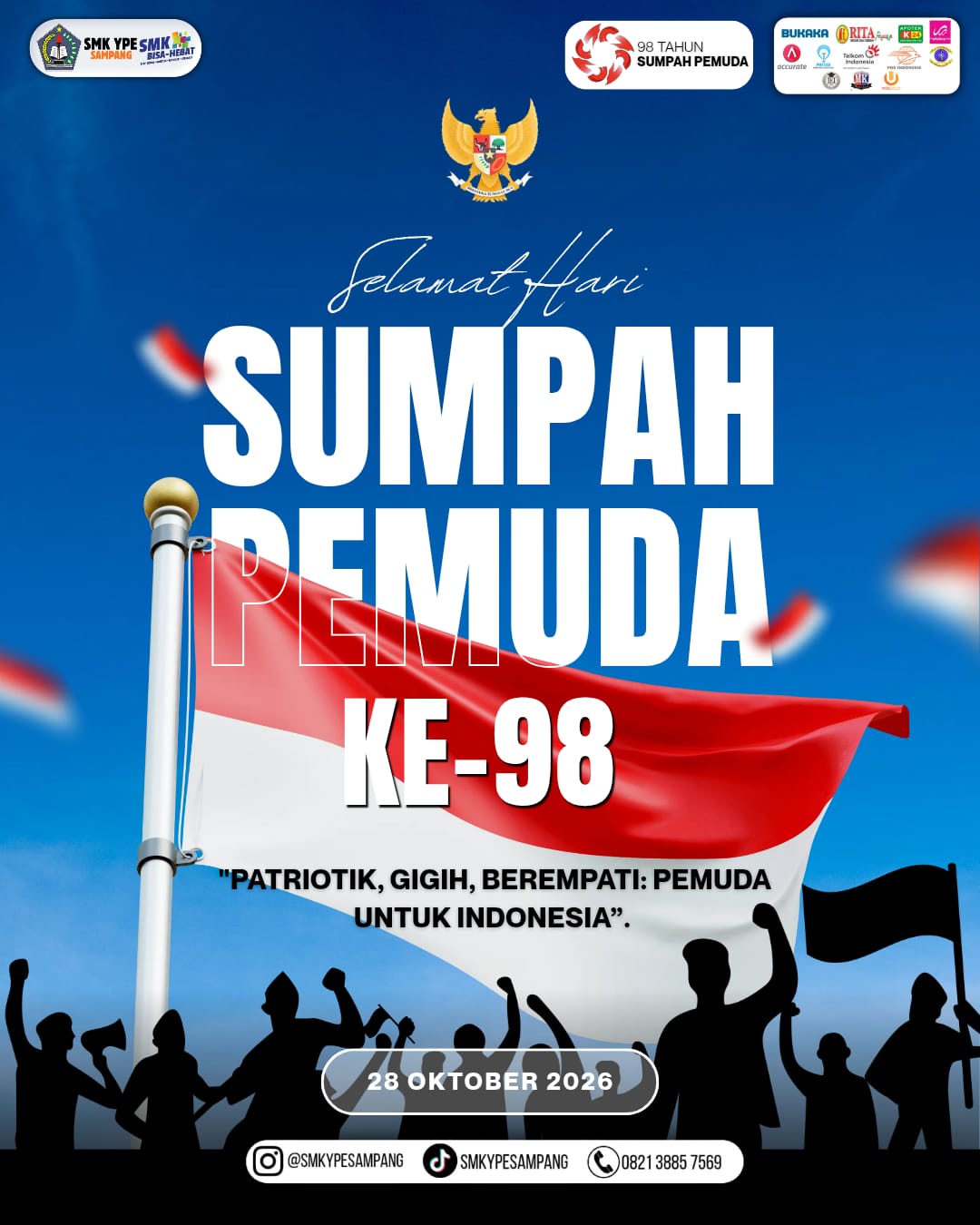 Momen Sumpah Pemuda di SMK YPE Sampang: Diwarnai Refleksi dan Fokus Ujian Kelas XII
